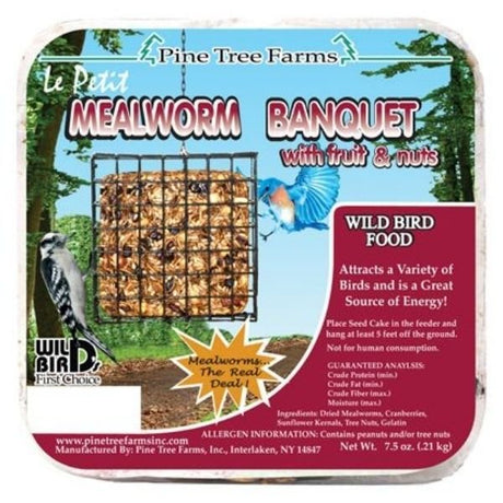 Pine Tree Farms Mealworm Banquet Le Petit Cake 7.5 oz - Nature Hills Nursery - 12 Pack - 